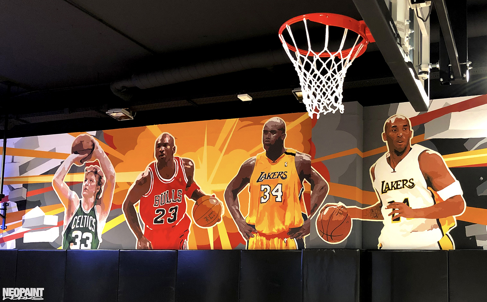 NBA - Grosbasket - dekorációs falfestés