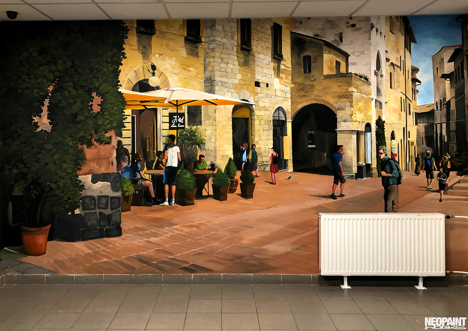 falfestmény dekoráció - graffiti - freskó - neopaint works - olasz kisváros (3)