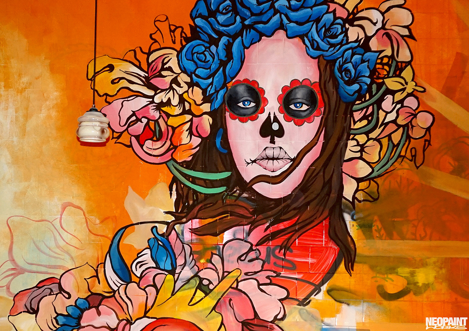 falfestmény - mexikói - graffiti - neopaint works - tereza (1