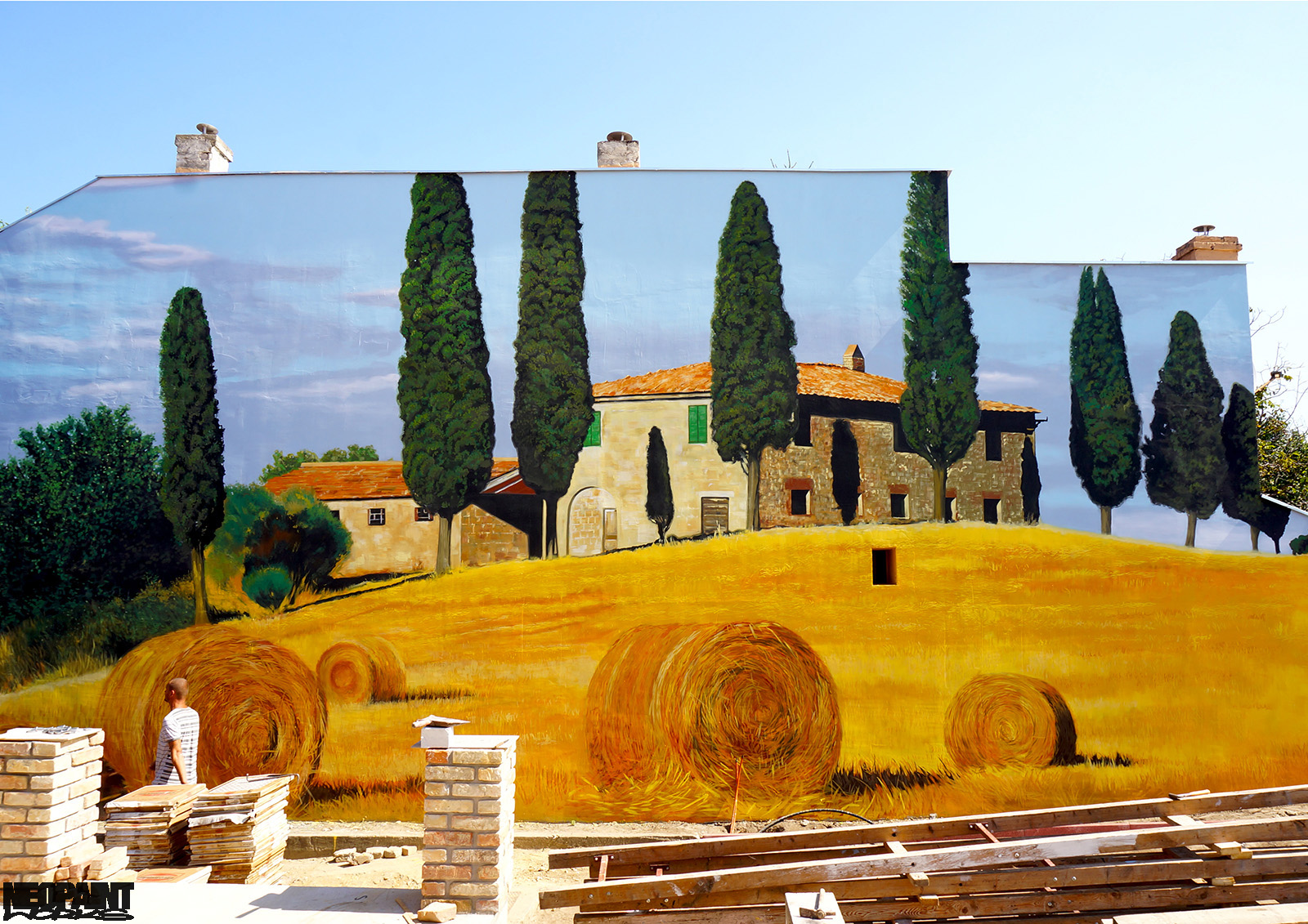 neopaint works - nagy falfestmény - toscana
