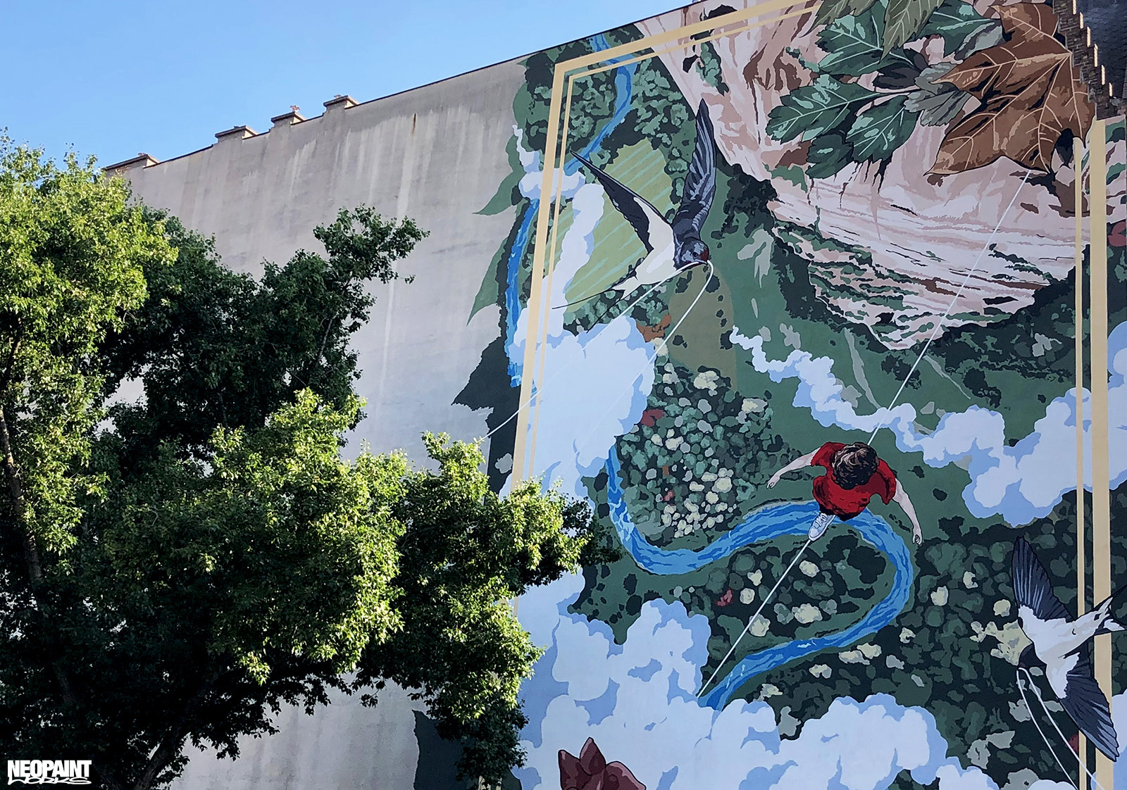 neopaint works - tűzfalfestés - mural painting - converse - cityforest
