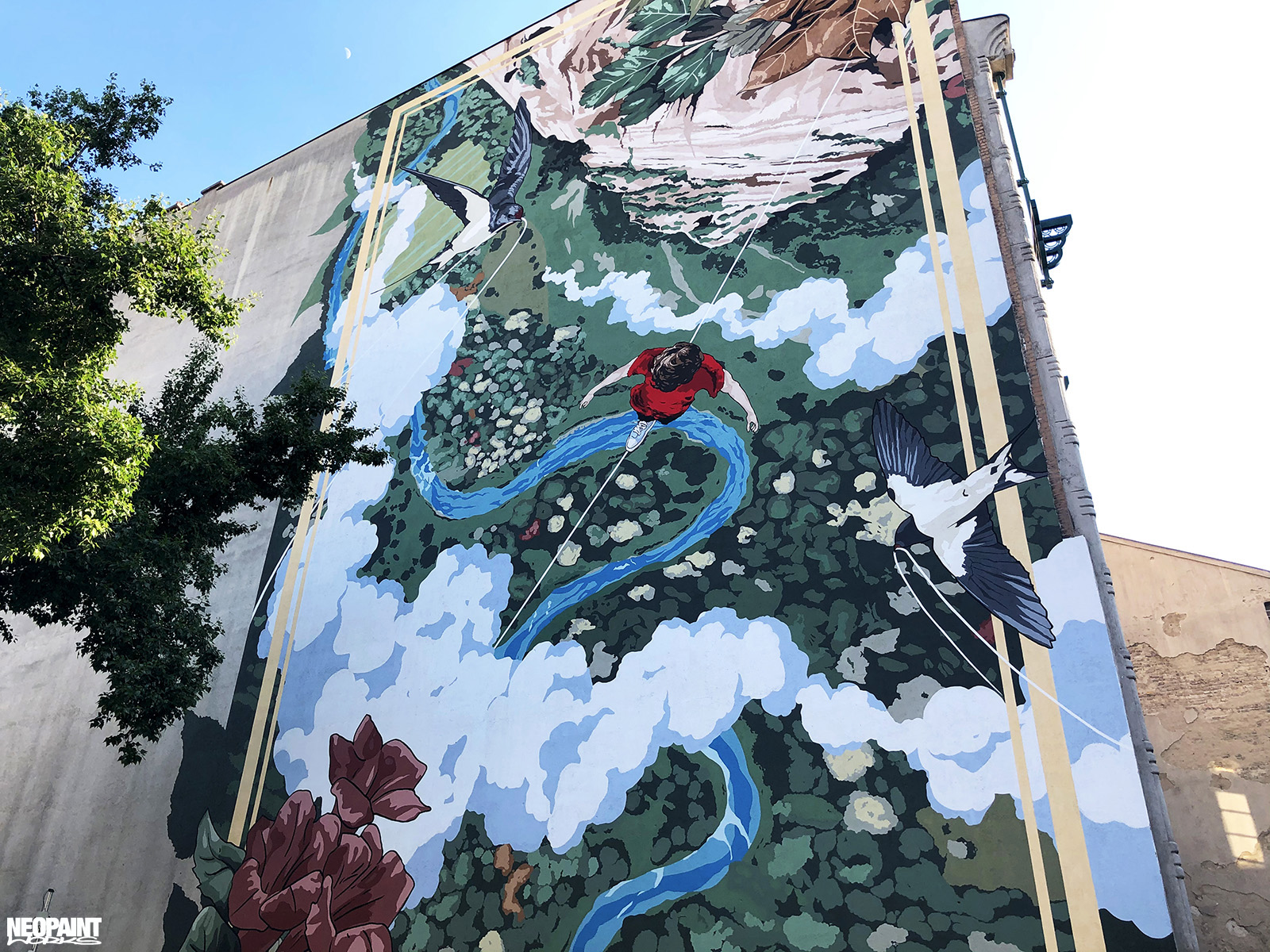 neopaint works - tűzfalfestés - mural painting - converse - cityforest